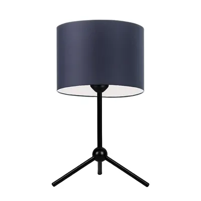 Lampka nocna mała na stolik nocny na trójnogu czarna ASPEN