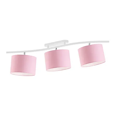 Różowa lampa sufitowa do pokoju dziewczynki CARTAGENA z regulacją i 3 punktami światła