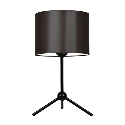 Lampka nocna tripod brązowa ASPEN dekoracyjna lampa stołowa