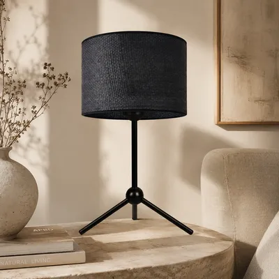 Lampka nocna boho na trójnogu ASPEN BOHO w klasycznej czerni