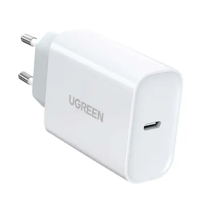 Ładowarka sieciowa UGREEN CD127, USB-C, PD3.0, QC4.0, 30W (biały)
