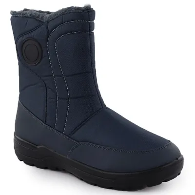 Śniegowce damskie płaskie ocieplane granatowe Potocki SU33310