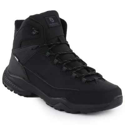 Buty sportowe trekkingowe wysokie nieocieplane czarne McBraun 9457