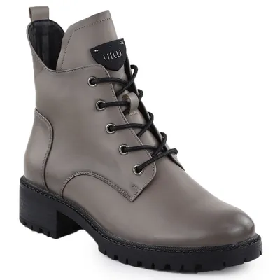 Botki damskie workery ocieplane taupe Vinceza 58609