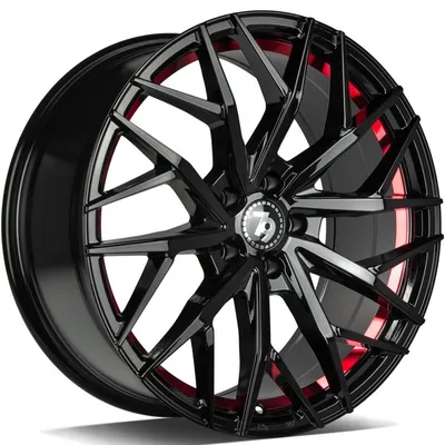 Felgi SEVENTY9 sv-c 5x100 8x18 et40 black glossy red inner lip