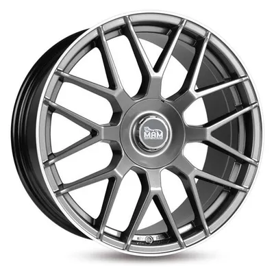 Felgi MAM gt1 5x112 8.5x20 et30 palladium lip polish