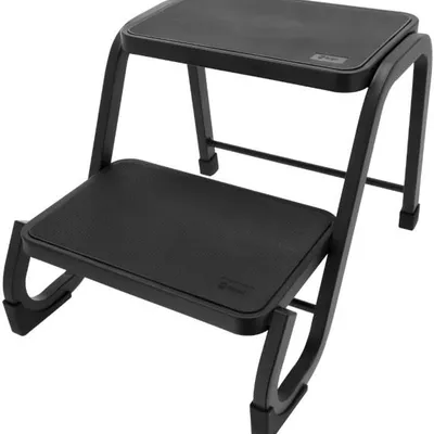 Stopień Wejściowy Berger Podwójny Stalowy Czarny 38 cm