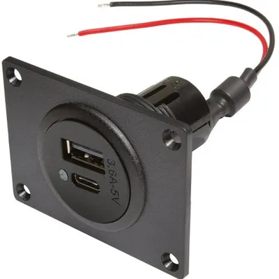 Gniazdo Elekt.wewn. Usb-c/usb-a 5V/3,6A 12/24V DC