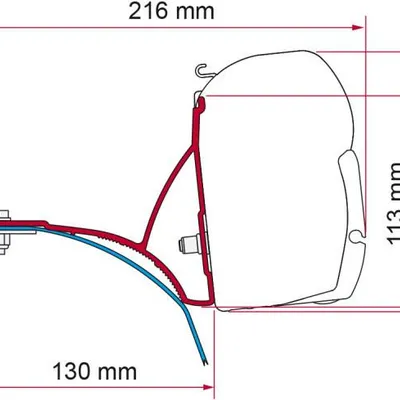 Adapter Markizy Fiamma F45 Ducato Dachowy