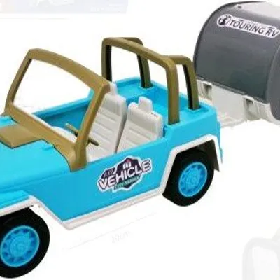 Zabawka "auto Terenowe Z Przyczepą Dżwięk 37cm