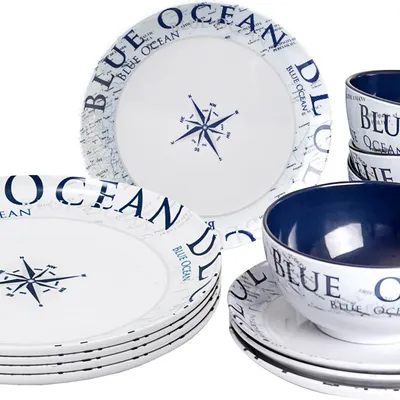 Zestaw Obiadowy Brunner Blue Ocean Midday 12 szt.