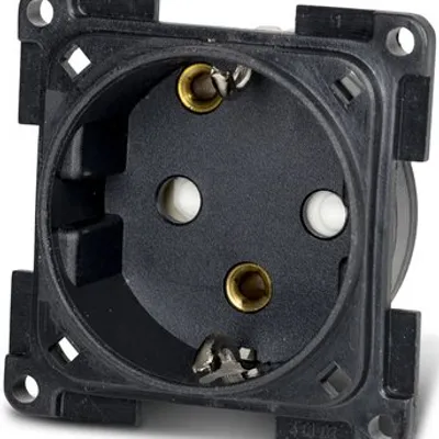 Gniazdo Elektryczne System 20000 230V Czarne