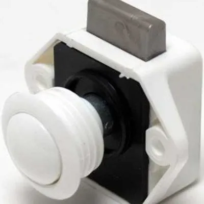 Zamek Szafki Z Przyciskiem Biały Push-lock MINI