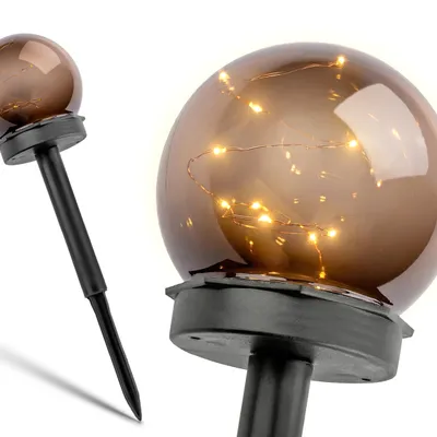 Słupek ogrodowy Solar LED GLOBE 3000K IP44