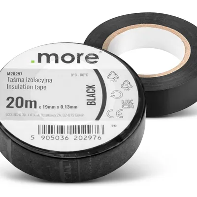 Taśma izolacyjna 19mm x 0,13mm CZARNA 20m 1szt.