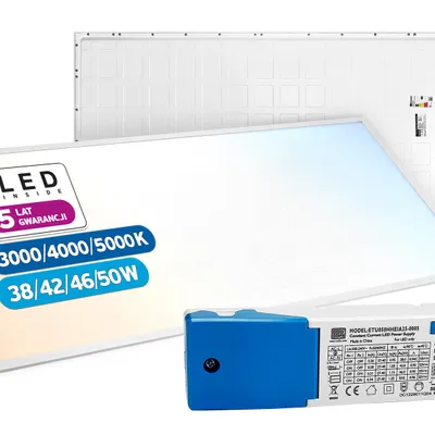 Panel podtynkowy LED 120x60 Almach CCT 38/42/46/50W 3000/4000/5000K
