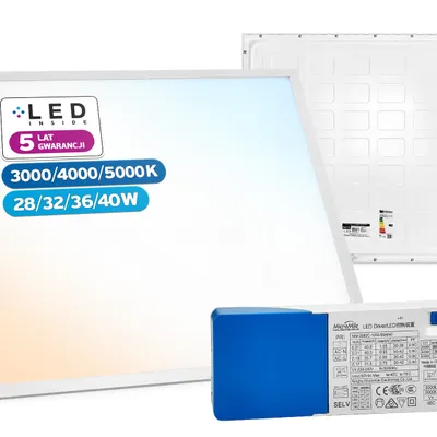 Panel podtynkowy LED 60x60 Almach CCT 28/32/36/40W 3000/4000/5000K