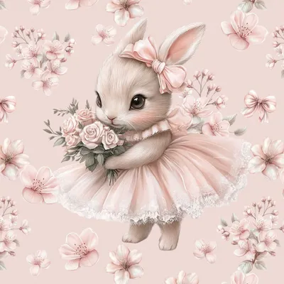 Bluza dresowa z panelem - Ballerina bunny