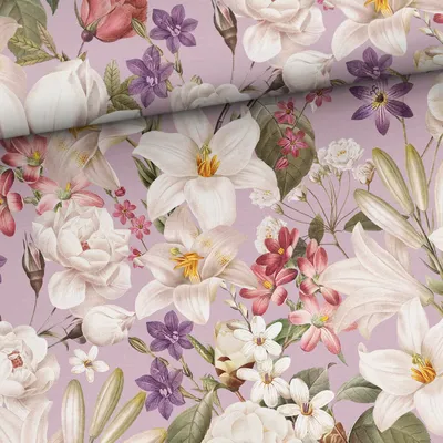 Body z dresówki - Mauve flower