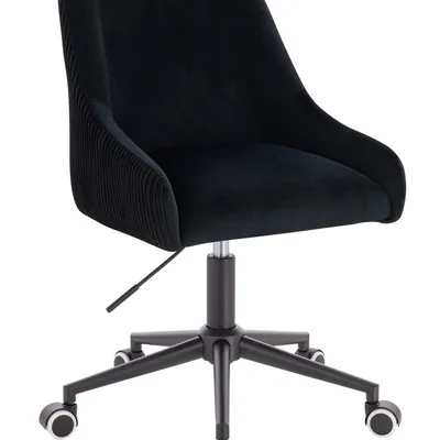 FOTEL HR920K CZARNY WELUR CZARNA PODSTAWA