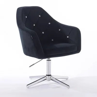 FOTEL HR830CROSS CZARNY WELUR