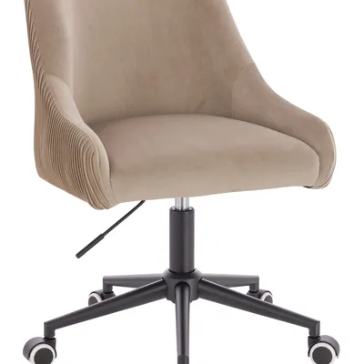 FOTEL HR920K LATTE WELUR CZARNA PODSTAWA