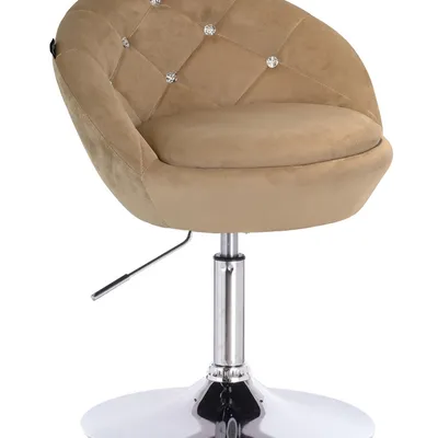 FOTEL HR948N LATTE WELUR CHROMOWANA PODSTAWA