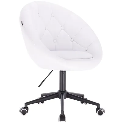 FOTEL HR8516K BIAŁY CZARNA PODSTAWA