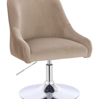 FOTEL HR920N LATTE WELUR CHROMOWANA PODSTAWA