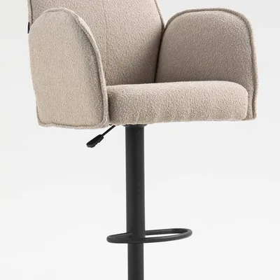 FOTEL HR280W LATTE BARANEK CZARNA PODSTAWA