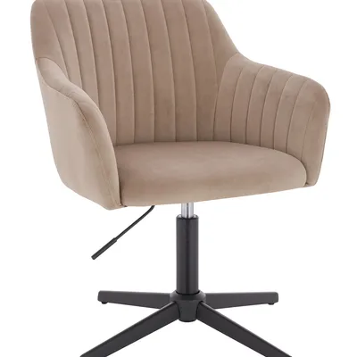FOTEL HR190CROSS LATTE WELUR CZARNA PODSTAWA