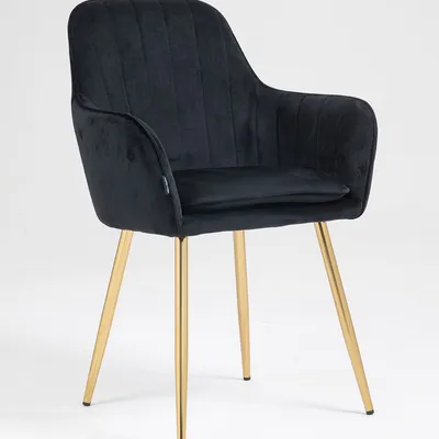 FOTEL HR2022 CZARNY WELUR