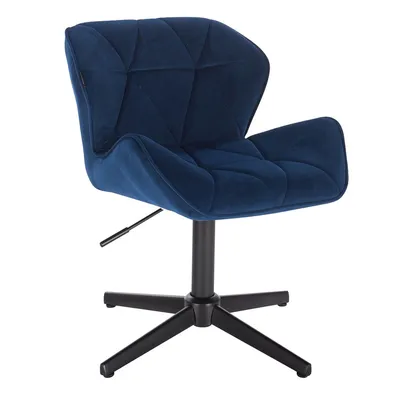 FOTEL HR111CROSS CIEMNE MORZE WELUR CZARNA PODSTAWA