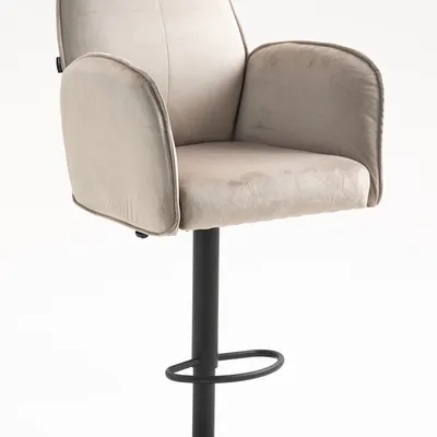 FOTEL HR280W LATTE WELUR CZARNA PODSTAWA