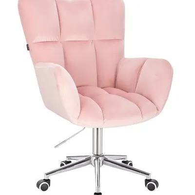 FOTEL HR650K PUDROWY RÓŻ WELUR