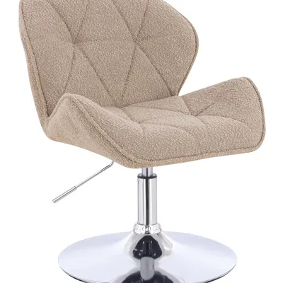 FOTEL HR111N LATTE BARANEK CHROMOWANA PODSTAWA