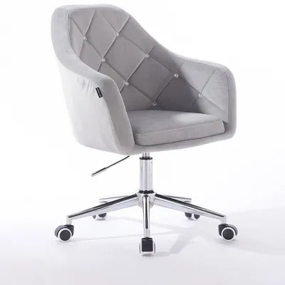 FOTEL HR830CK STALOWY WELUR