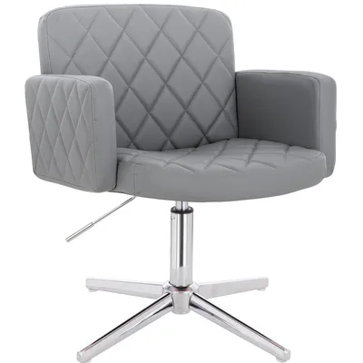 FOTEL HR802CROSS SZARY CHROMOWANA PODSTAWA