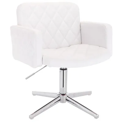 FOTEL HC802CROSS BIAŁY CHROMOWANA PODSTAWA