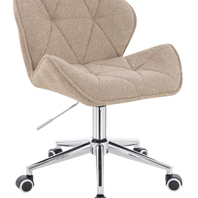 FOTEL HR111K LATTE BARANEK CHROMOWANA PODSTAWA