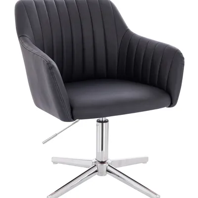 FOTEL HR190CROSS CZARNY CHROMOWANA PODSTAWA