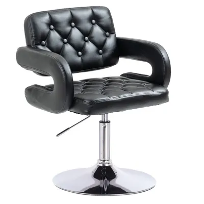 HOKER HR8403N CZARNA SKÓRA CHROMOWANA PODSTAWA