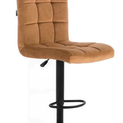 FOTEL HR7009W MIODOWY WELUR CZARNA PODSTAWA