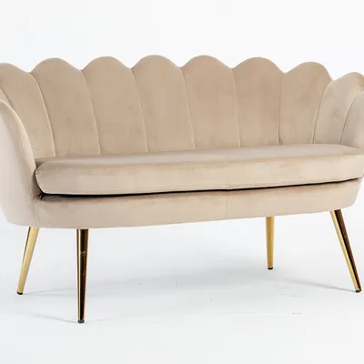 SOFA FREY LATTE ZŁOTE NOGI
