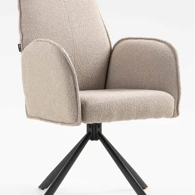 FOTEL HR280 LATTE BARANEK CZARNY PAJĄK