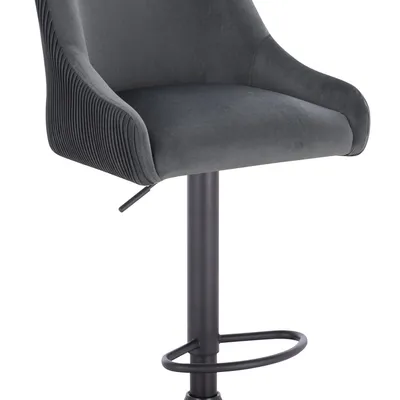 FOTEL HR920W GRAFITOWY WELUR CZARNA PODSTAWA