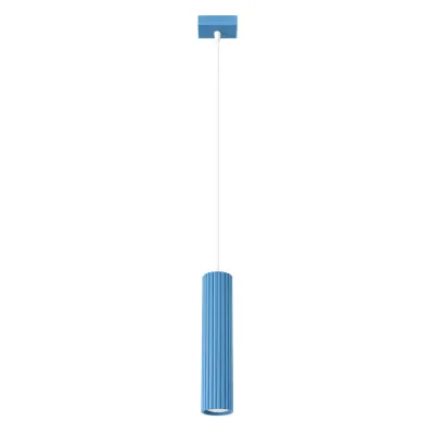 Lampa wisząca KARBON 1 błękitna