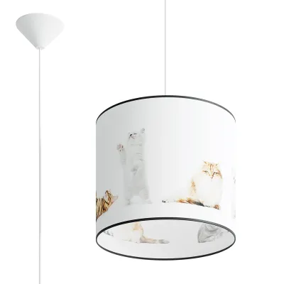 Lampa wisząca KOTY 30 abażur do pokoju dziecięcego kolorowy E27 LED nowoczesny zwis SOLLUX LIGHTNIG
