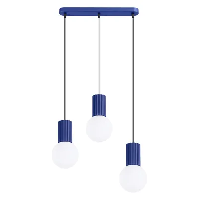 Lampa wisząca HALO 3L ultramaryna + 3X Żarówka LED G9 4000K Zimna 3W 204lm