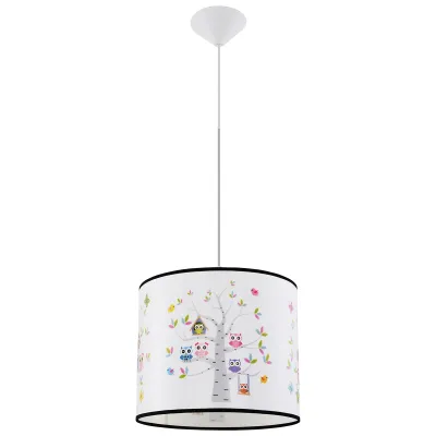 Lampa wisząca SOWY 30 abażur do pokoju dziecięcego kolorowy E27 LED nowoczesny zwis SOLLUX LIGHTNIG